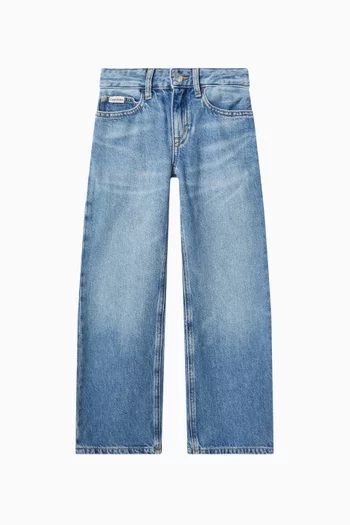 Relaxed Wide Leg Jeans in Lyocell Denim