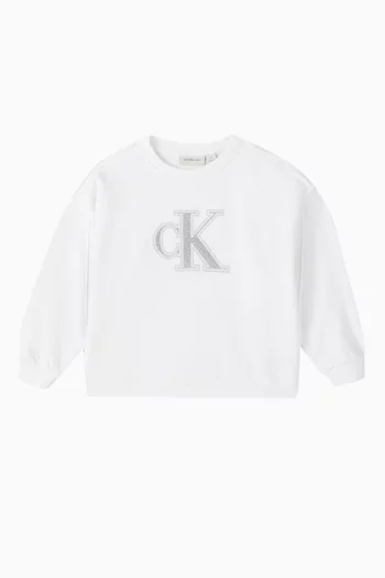 Loose Logo Sweatshirt in Cotton Terry