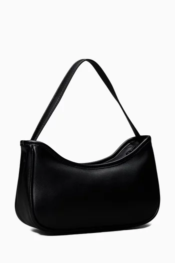 Logo Shoulder Bag in Faux Leather
