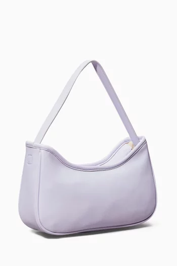 Logo Shoulder Bag in Faux Leather