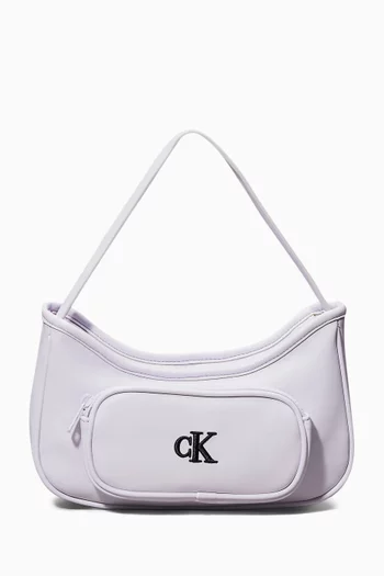 Logo Shoulder Bag in Faux Leather