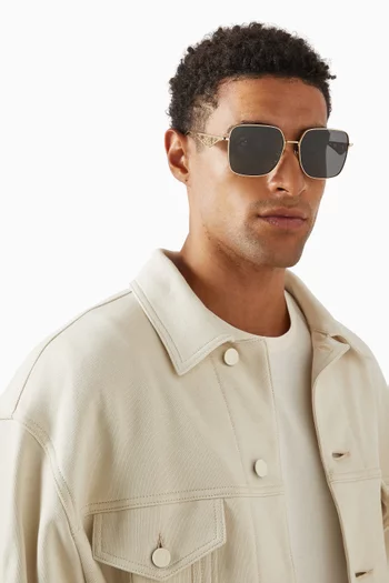 Lace Square Sunglasses in Metal