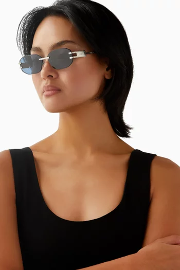 Rectangle Sunglasses in Metal