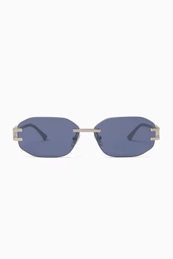 Rectangle Sunglasses in Metal