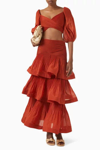 Pleated Crop Top