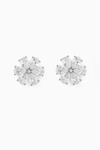 Daisy Stud Earrings in Sterling Silver