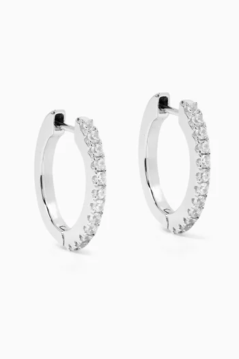 Dainty Hoop Earrings in Plated Silver