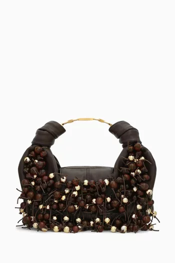 Beaded Foam Bag in Nappa Leather