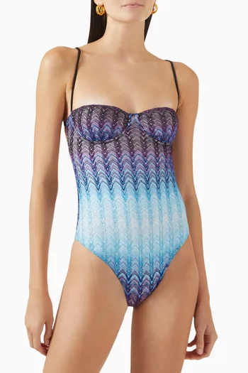 Zig-zag One-piece Swimsuit