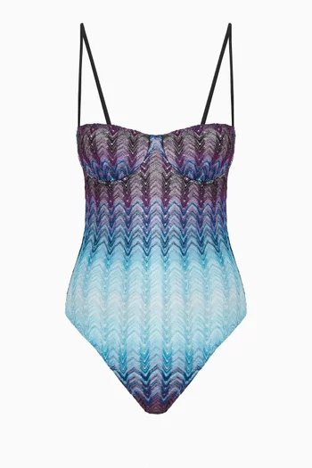 Zig-zag One-piece Swimsuit