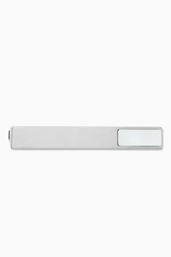 Mother-of-Pearl Tie Clip in Silver-tone Brass
