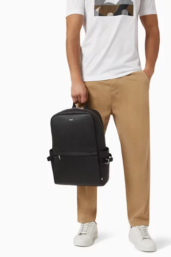 Zair Logo Backpack in Leather
