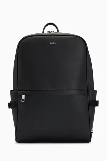 Zair Logo Backpack in Leather