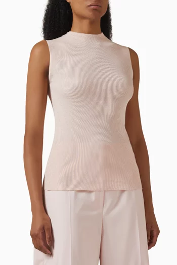 Mock-neck Top in Viscose Blend