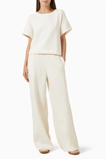 Wide-leg Track Pants in Stretch Jersey