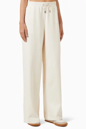 Wide-leg Track Pants in Stretch Jersey