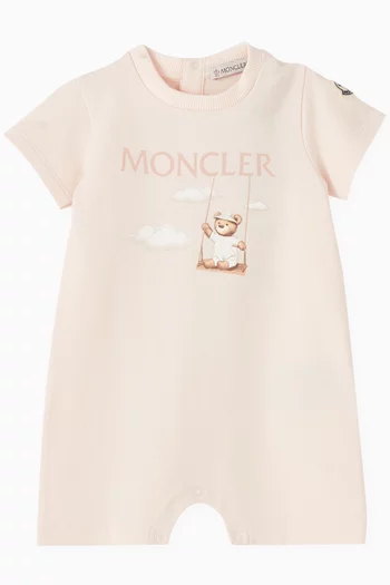 Logo Romper in Cotton