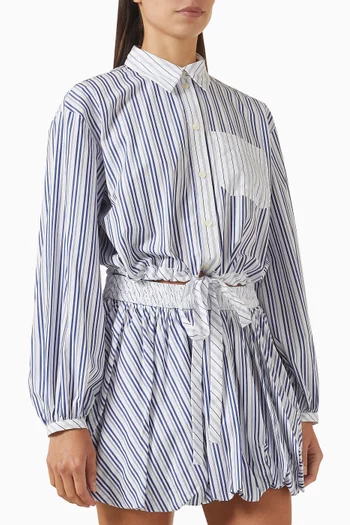 Clissa Tie-front Shirt in Poplin