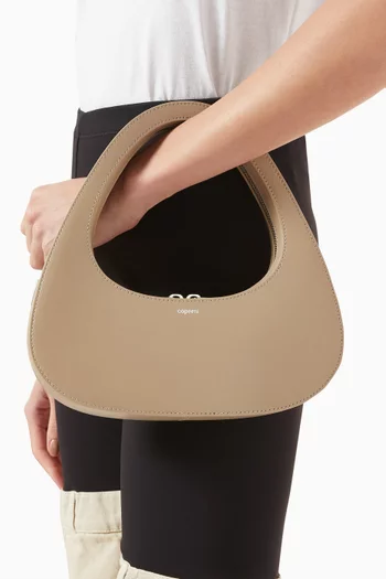 Small Baguette Swipe Bag in Leather
