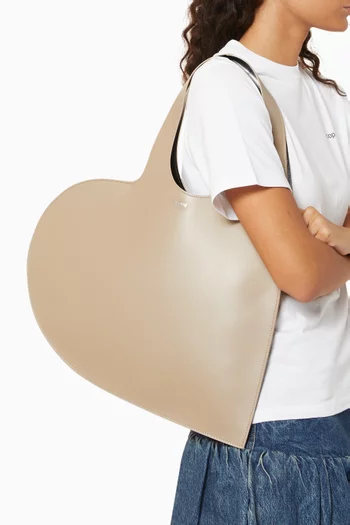 Heart Tote Bag in Leather