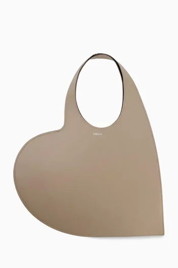 Heart Tote Bag in Leather