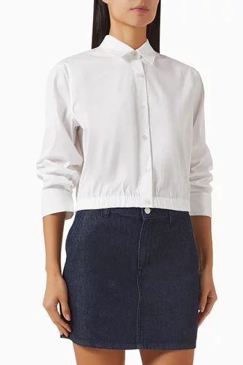 Crop Shirt in  SUPIMA® Cotton Blend