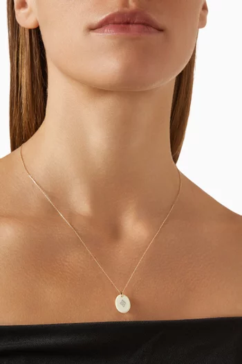 Gina Diamond & Resin Necklace in 9kt Gold