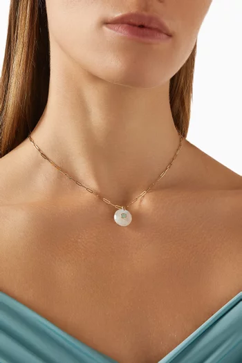 Milo Moonstone Necklace in 9kt Yellow Gold