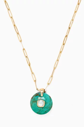 Milo Turquoise Necklace in 9kt Yellow Gold