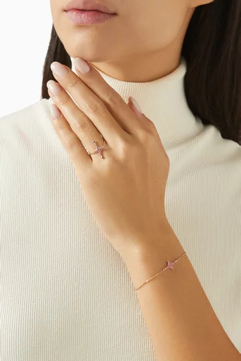 Aurora Sapphire Ring in 18kt Rose Gold