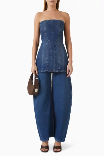 Bustier Top in Denim