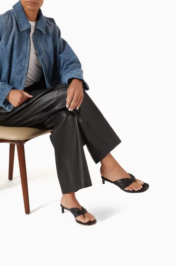 Wrap 45 Thong Sandals in Leather