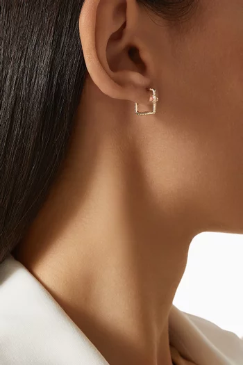 Mini Creoles Coral Gusset Single Earring in 9kt Gold