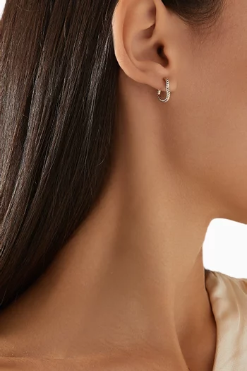 Mini Creole Twisted Heart Single Earring in 9kt Gold