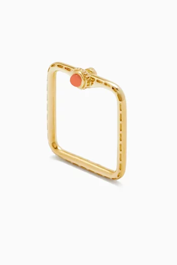 Mini Coral Gusset Ring in 9kt Yellow Gold