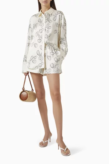 Kam Printed Shorts in Silk-blend