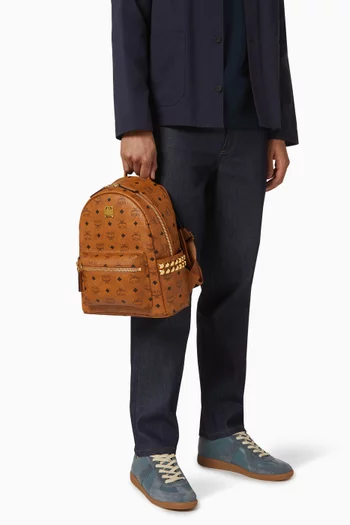 Small Stark Side Studs Backpack in Visetos Canvas