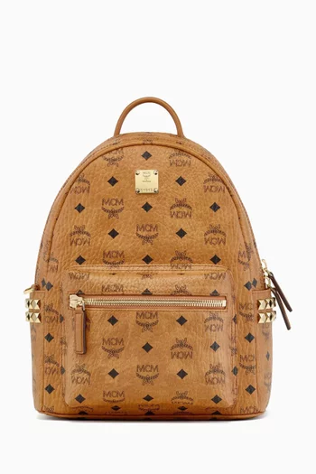 Small Stark Side Studs Backpack in Visetos Canvas