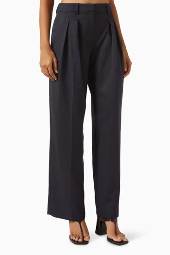 Daytona Pleated Pants in Woven-fabric