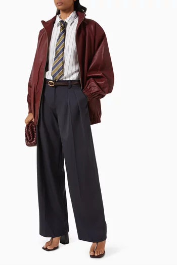 Senta Bomber Jacket in Faux Leather