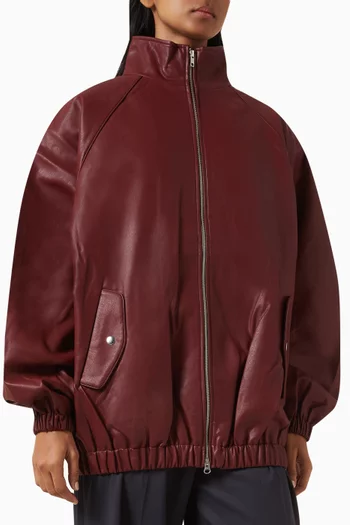 Senta Bomber Jacket in Faux Leather