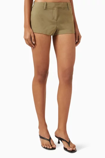Roma Mini Shorts in Wool-blend