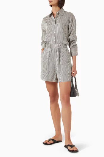 Lui Striped Boxer Shorts in Silk Blend