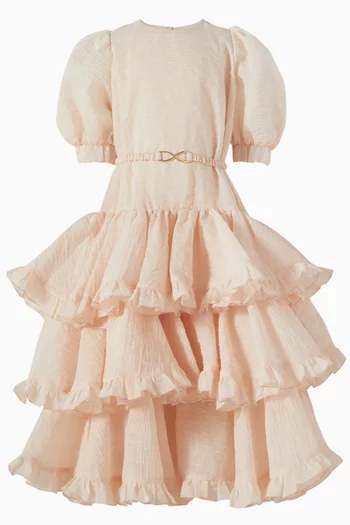 Ruffle Flared Dress