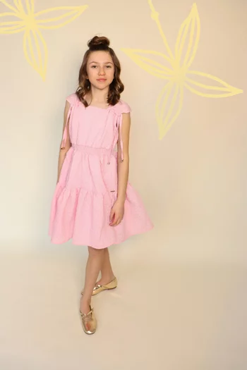 Sleeveless Dress in Jacquard Fabric