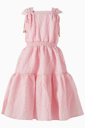 Sleeveless Dress in Jacquard Fabric