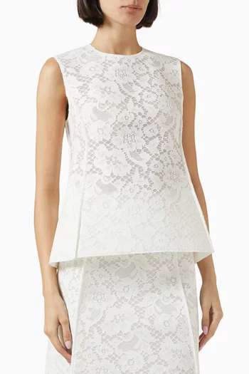 Corded Top in Cotton-lace