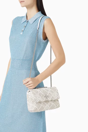 Small Kira Convertible Shoulder Bag in Woven-canvas