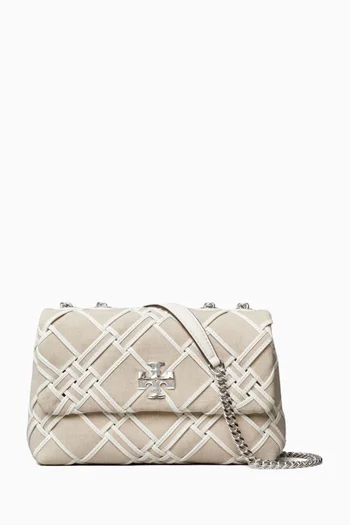 Small Kira Convertible Shoulder Bag in Woven-canvas