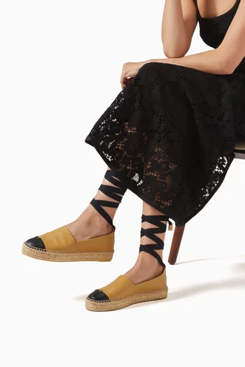 Cap-toe Espadrilles in Leather